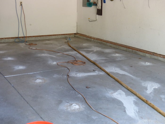 Garage floor leveling